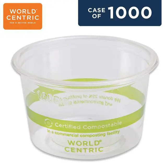 Alt view image 2 of 6 - CP-CS-4S 100% Compostable Ingeo Souffle Cups, 4 oz., Clear (Pack of 1000)