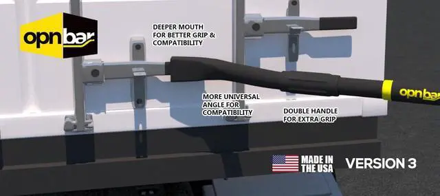 Alt view image 4 of 6 - Version 2 (1 Pack) Large Mouth Leverage Bar for Shipping Container Doors - no 5th Wheel Release - Made in the USA by SCS International