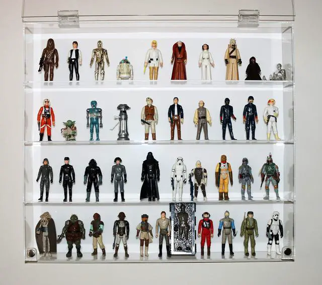 Alt view image 3 of 6 - Collectors Showcase - Premium Display Case for 3-3/4" Star Wars Action Figures - 4 Shelf
