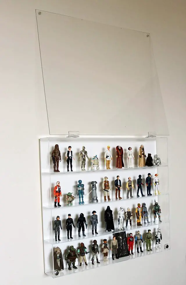 Alt view image 5 of 6 - Collectors Showcase - Premium Display Case for 3-3/4" Star Wars Action Figures - 4 Shelf