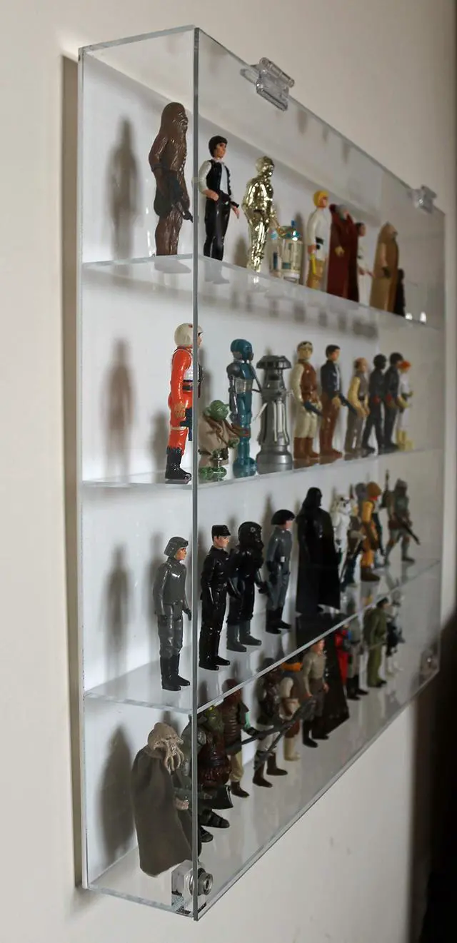Alt view image 6 of 6 - Collectors Showcase - Premium Display Case for 3-3/4" Star Wars Action Figures - 4 Shelf