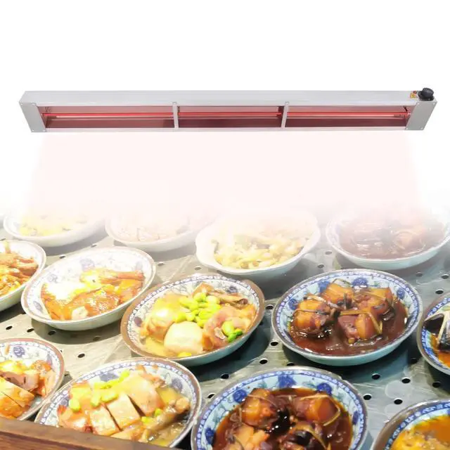 Alt view image 2 of 6 - 60" Electric Strip Heater 1000W 110V Commercial Grade Infrared Food Warmer Temperature Adjustable Overhead Warmer (60 Inch)