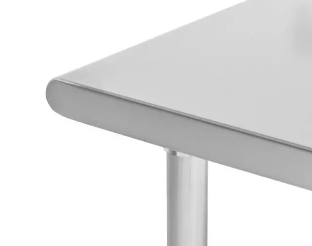 Alt view image 6 of 6 - Commercial Worktable, Stainless Steel Kitchen Prep Table 30" Dx72 W with Undershelf, NSF, 18ga/304SS (28W-006)