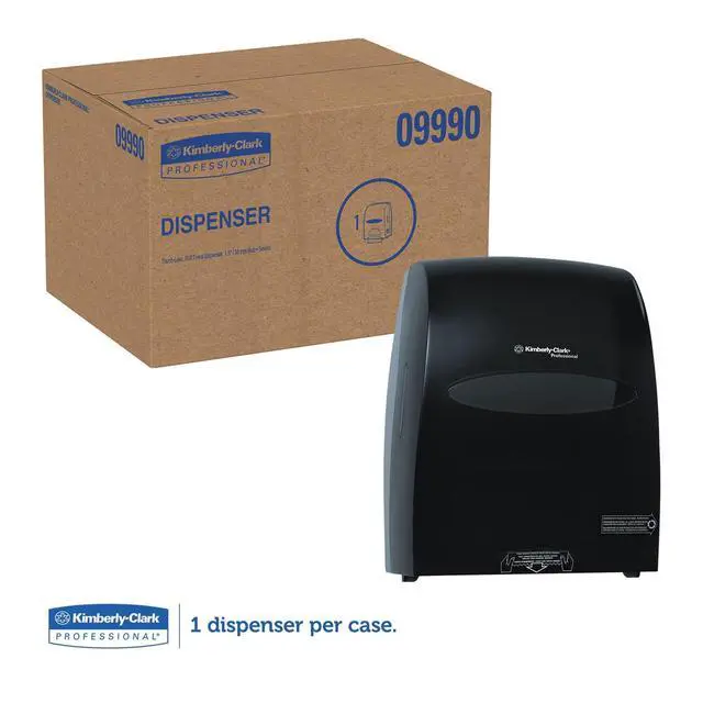 Alt view image 3 of 6 - Kimberly-Clark 09990 Sanitouch Hard Roll Towel Disp, 12 63/100w x 10 1/5d x 16 13/100h, Smoke