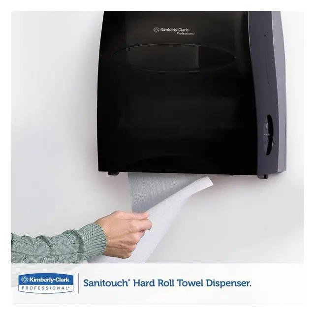 Alt view image 4 of 6 - Kimberly-Clark 09990 Sanitouch Hard Roll Towel Disp, 12 63/100w x 10 1/5d x 16 13/100h, Smoke