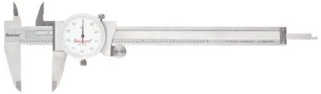 Alt view image 3 of 3 - 1202-6 Dial Caliper, Stainless Steel, White Face, 0-6" Range, +/-0.001" Accuracy, 0.001" Resolution
