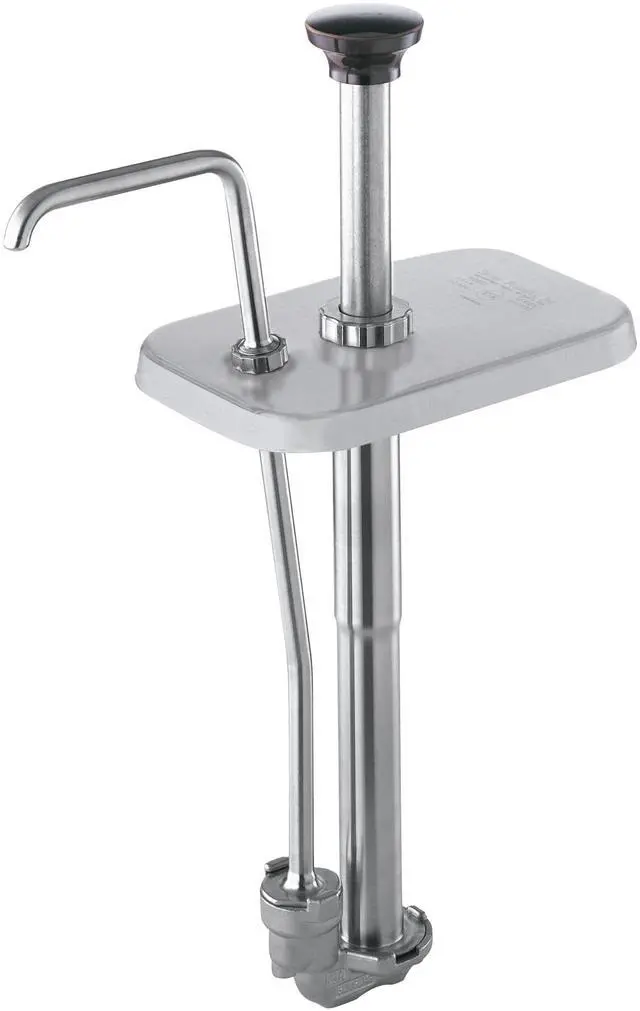 Main image of Products FP-V-82120 Fountain Jar Pump and Lid, Fits 3-1/2 quart Deep Countertop Base, Dispenses Thin Toppings, 1-1/4 oz. Full Portion, Stainless Steel