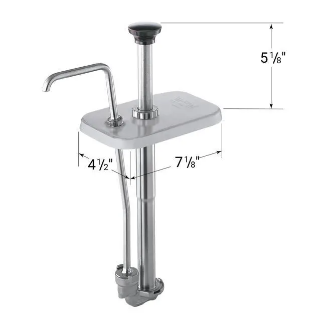Alt view image 2 of 4 - Products FP-V-82120 Fountain Jar Pump and Lid, Fits 3-1/2 quart Deep Countertop Base, Dispenses Thin Toppings, 1-1/4 oz. Full Portion, Stainless Steel