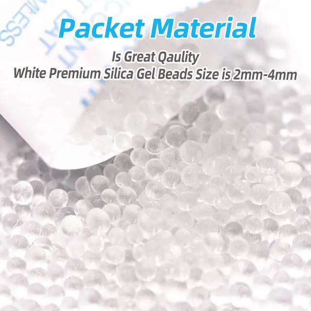 Alt view image 2 of 6 - 1600Pcs 10 Gram Food Safe Dessicant Packs, Premium Silica Gel Packets, Silica Desiccant Moisture Absobering for Storage