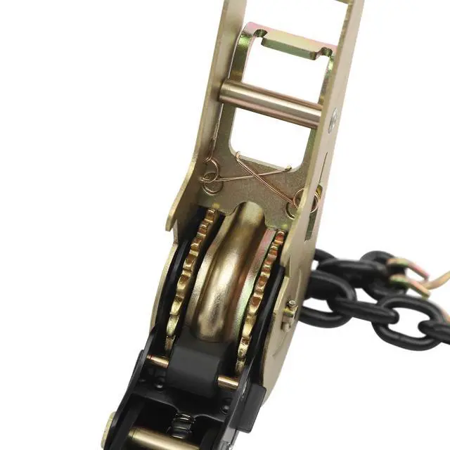 Alt view image 6 of 6 - 4 Pack EZ Ratchet Chain Binder 1/4-5/16 '' 2500 lbs Heavy Duty Tie Down Hauling Chain Binder with G70 Grab Hook Easy Ratcheting Chain Load Binder for Flatbed Trailers Trucks Vehicles