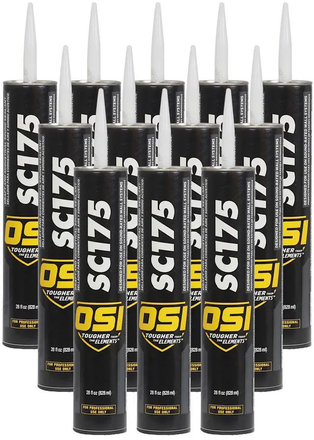 Main image of Draft and Acoustical Sound Sealant Flexible Soundproofing Noise Deadening Latex Based Acoustic Caulk 12 Pack of 28 oz. Tubes