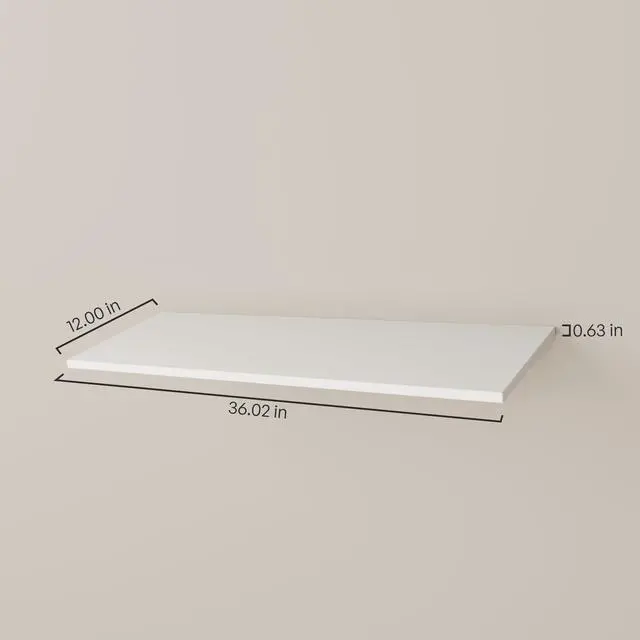 Alt view image 3 of 6 - Adjustable Closet Organizer Shelf Board White 36 x 12 Inch 3 Piece Set Wardrobe Shelf Board for Open Closet System Scratch Resistant Easy Assembly Made in Canada