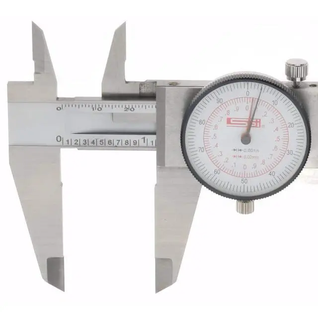 Alt view image 4 of 4 - 17-966-3 Dual Scale Inch Metric Dial Caliper: 0" to 8" (0 to 200mm) Range