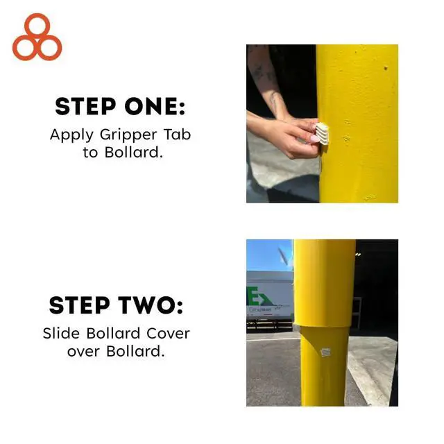 Alt view image 5 of 6 - BollardGard 7" x 72" Round Top Bollard Cover Packs - (Steel Blue, 2-Pack)