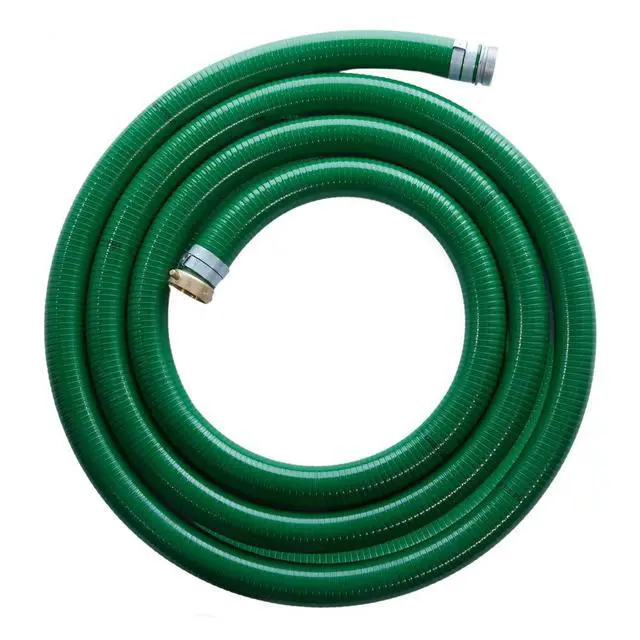 Alt view image 3 of 4 - Suction Pump Water Hose with Pump Threads - Green Trash Pump Hose - 2" x 20'