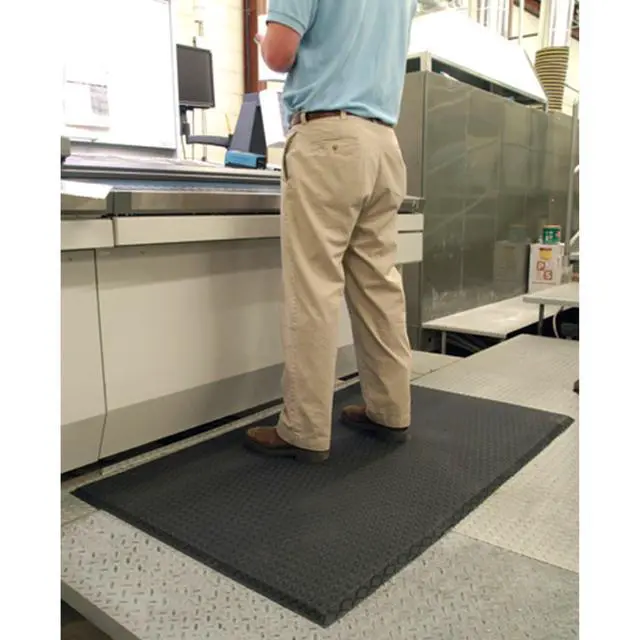 Alt view image 2 of 3 - Cushion Max Anti-Fatigue Mat | Comfortable Slip-Resistant Ergonomic Mat (Charcoal, 4' x 6')