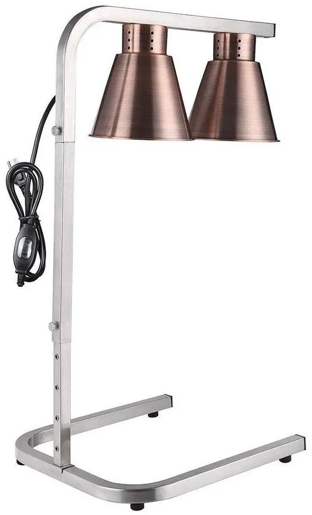 Main image of Commercial Heat Lamp Free Standing Food Warmer 2-Bulb Countertop Buffet Food Court Restaurants