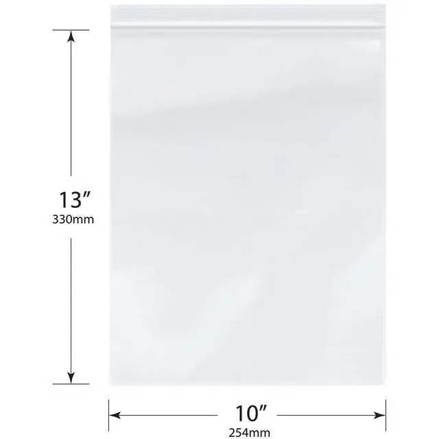 Alt view image 2 of 2 - 10" x 13" (Pack of 200), 6 Mil Industrial Duty Zipper Reclosable Plastic Bags
