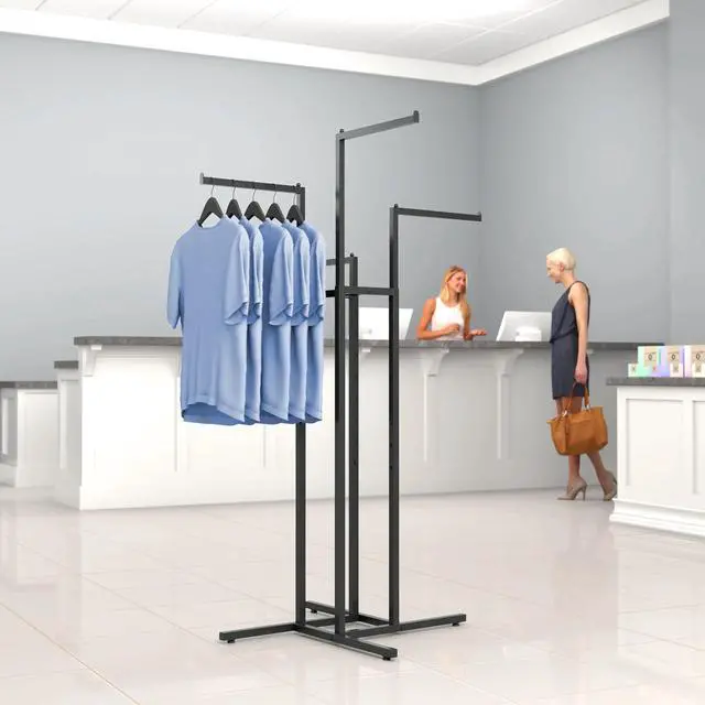 Alt view image 2 of 6 - K10MAB - 4 Way Clothing Rack, Adjustable Arms