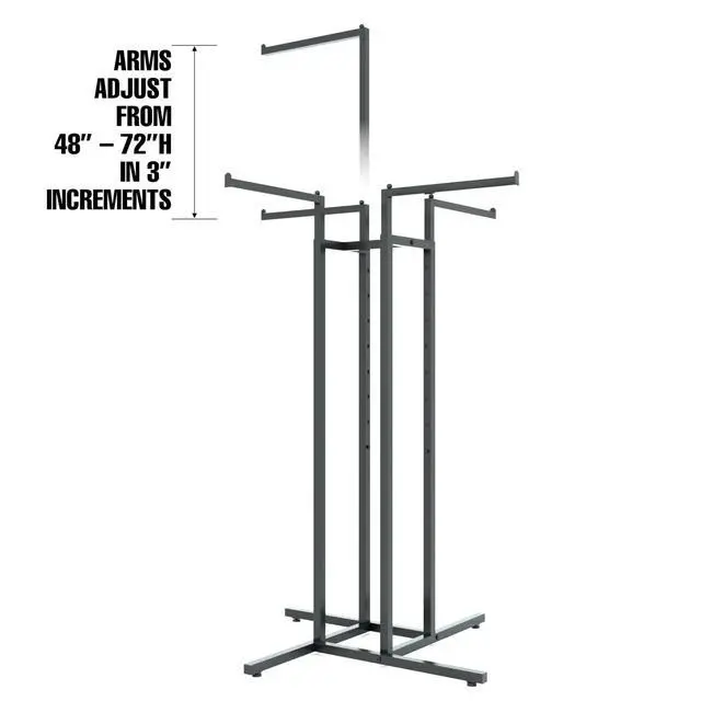 Alt view image 3 of 6 - K10MAB - 4 Way Clothing Rack, Adjustable Arms