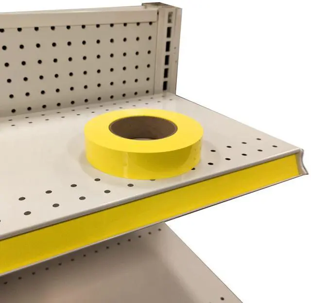 Main image of Decorative Gondola Shelving Vinyl Insert for Ticket Channel 130 FT. x 1.25 in. - 10 Pack - Yellow