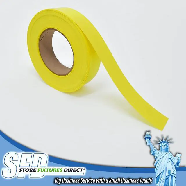 Alt view image 6 of 6 - Decorative Gondola Shelving Vinyl Insert for Ticket Channel 130 FT. x 1.25 in. - 10 Pack - Yellow