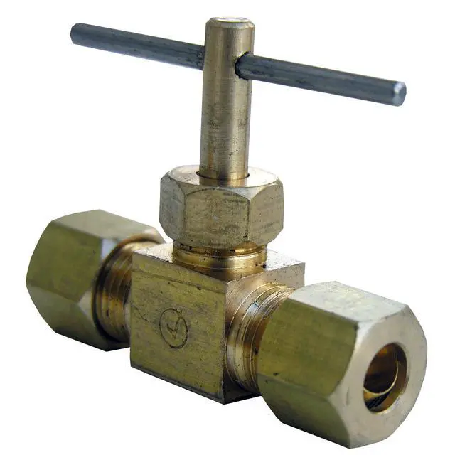 Main image of 17-1511 Compression Straight Brass Needle Valve, x 1/4", 6 Piece
