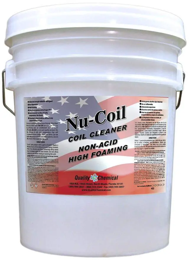 Main image of Nu-Coil Professional Grade Concentrated Air Conditioner Alkaline Condenser Coil Cleaner-5 gallon pail