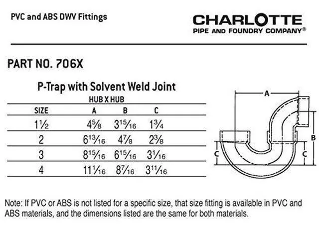 Alt view image 6 of 6 - 2 DWV P-TRAP WITH SOLVENT WELD JOINT DWV (DRAIN, WASTE AND VENT) (20 Unit Box)