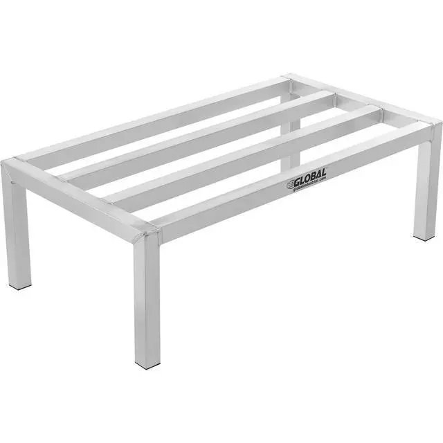 Main image of Aluminum Dunnage Rack, 3000 Lbs Load Capacity, 24" W x 18" D x 12" H, Commercial Food Service Storage Rack for Restaurants Kitchen Warehouse Supermarket