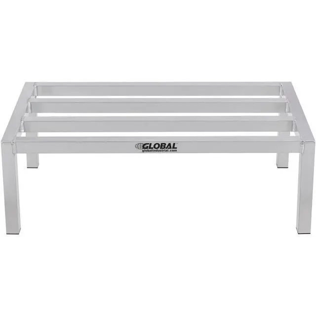Alt view image 2 of 6 - Aluminum Dunnage Rack, 3000 Lbs Load Capacity, 24" W x 18" D x 12" H, Commercial Food Service Storage Rack for Restaurants Kitchen Warehouse Supermarket