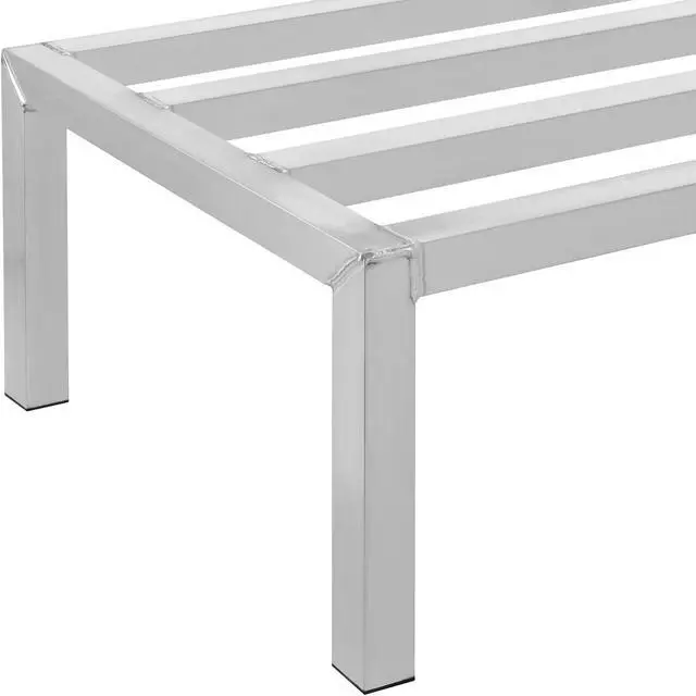 Alt view image 4 of 6 - Aluminum Dunnage Rack, 3000 Lbs Load Capacity, 24" W x 18" D x 12" H, Commercial Food Service Storage Rack for Restaurants Kitchen Warehouse Supermarket