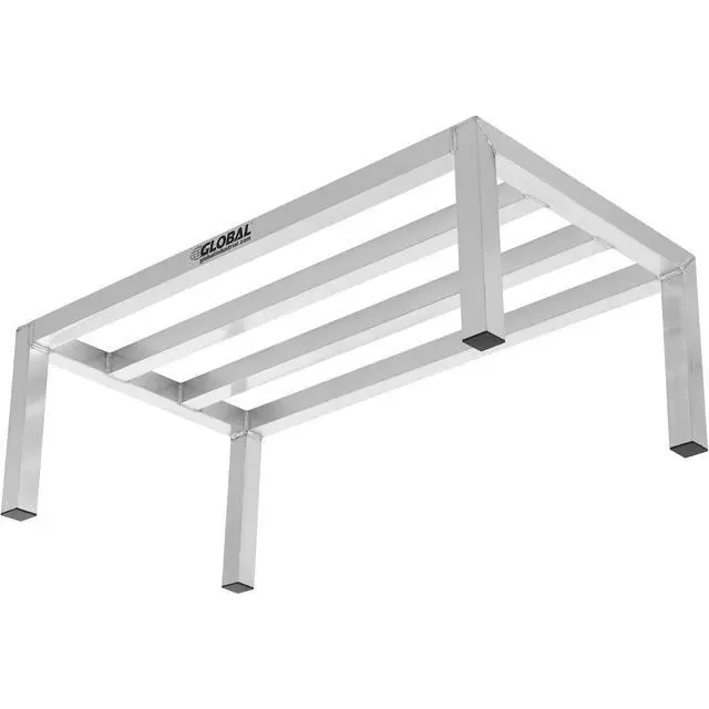 Alt view image 5 of 6 - Aluminum Dunnage Rack, 3000 Lbs Load Capacity, 24" W x 18" D x 12" H, Commercial Food Service Storage Rack for Restaurants Kitchen Warehouse Supermarket