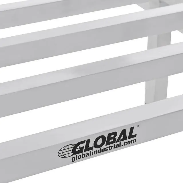 Alt view image 6 of 6 - Aluminum Dunnage Rack, 3000 Lbs Load Capacity, 24" W x 18" D x 12" H, Commercial Food Service Storage Rack for Restaurants Kitchen Warehouse Supermarket