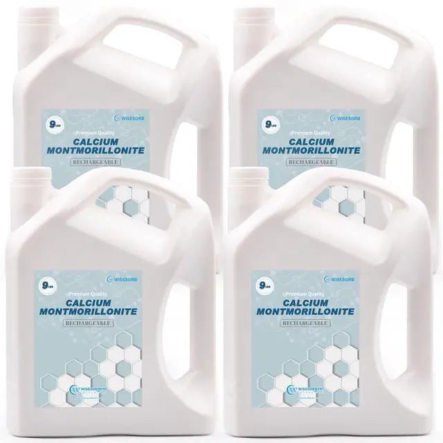 Main image of 36 LBS Desiccant Calcium Montmorillonite, Rechargeable Dessicant Dehumidifiers Desiccant Moisture Absorber, 4 Pack of 9 LBS