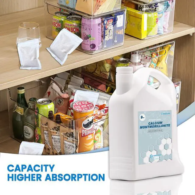 Alt view image 6 of 6 - 36 LBS Desiccant Calcium Montmorillonite, Rechargeable Dessicant Dehumidifiers Desiccant Moisture Absorber, 4 Pack of 9 LBS