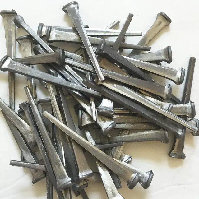 Alt view image 6 of 6 - 2.5- CUT COMMON NAILS - Metallic Color - Antique rustic restoration accent nails for hanging, furniture, cabins, shutters & flooring Decorative clavos nails Distinct SQUARE HEAD Nail 2.5 in