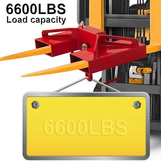 Alt view image 6 of 6 - Forklift Lifting Hook, 6600lbs Capacity Forklift Lifting Hoist,Forklift Lifting Hook Attachment, Hoist with Swivel Hook and 2PCS T-Bolts Red Forklift Mobile Crane Hook