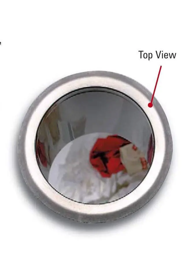 Alt view image 2 of 4 - TCD-3-NB 8.25" Diameter Drop-in Trash Chute, Medium, Stainless Steel, No Bottom