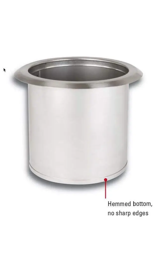 Alt view image 3 of 4 - TCD-3-NB 8.25" Diameter Drop-in Trash Chute, Medium, Stainless Steel, No Bottom