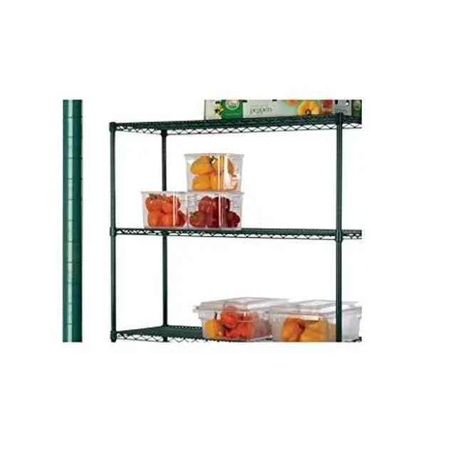 Alt view image 2 of 2 - Commercial Green Epoxy Wire Shelving Posts 74" - 4 Posts