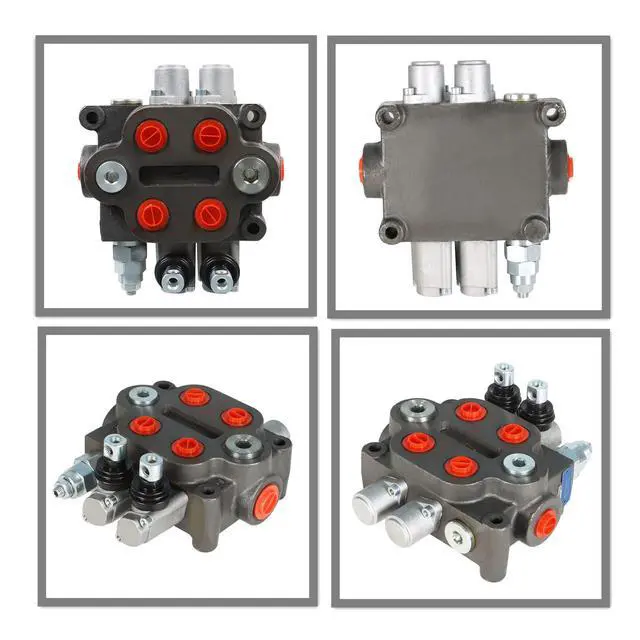 Alt view image 2 of 6 - Hydraulic Directional Double Acting Control Monoblock Valve, 2 Spool 25GPM BSPP Ports Hydraulic Directional Control Valve 3000 PSI Fit for Small Tractors Loaders Etc