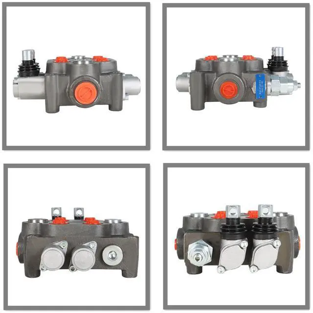 Alt view image 5 of 6 - Hydraulic Directional Double Acting Control Monoblock Valve, 2 Spool 25GPM BSPP Ports Hydraulic Directional Control Valve 3000 PSI Fit for Small Tractors Loaders Etc
