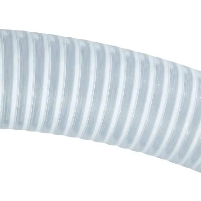 Alt view image 5 of 5 - Suction Pump Hose - 1.5" x 20' - Made in USA - White/Clear PVC & Aluminum
