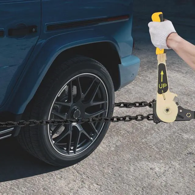 Alt view image 3 of 6 - EZ Ratchet Chain Binder 3/8-1/2 '' 6600lbs G70 Grab Hook Heavy Duty Tie Down Hauling Chain Binders Easy Ratcheting Chain Load Binder for Flatbed Trailers Trucks Vehicles