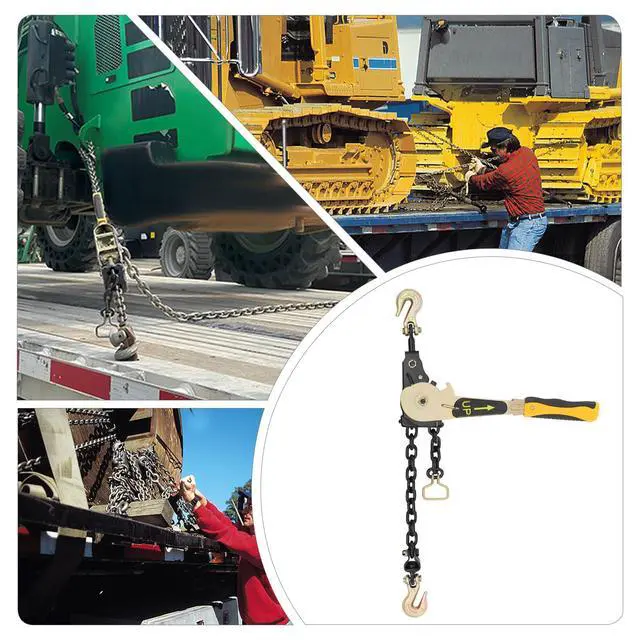 Alt view image 4 of 6 - EZ Ratchet Chain Binder 3/8-1/2 '' 6600lbs G70 Grab Hook Heavy Duty Tie Down Hauling Chain Binders Easy Ratcheting Chain Load Binder for Flatbed Trailers Trucks Vehicles