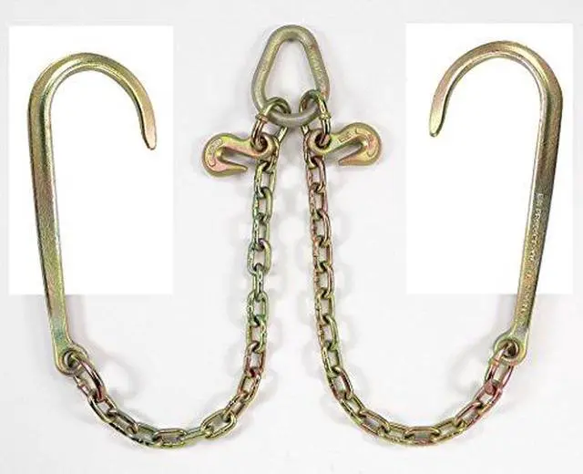 Alt view image 2 of 2 - V-Chain with Hooks - 15in. J Hooks; 3ft. Legs, Model Number N711-8-3