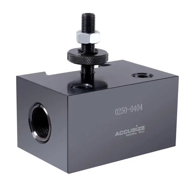 Alt view image 6 of 6 - Accusize Quick Change Tool Post Set, CA, 1" Boring Bar Holder, 0250-0404 | Fits CA Tool Posts, Holds 1" and 1-1/4" Boring Bars, Steel, Split Bushing, L1 2.663"