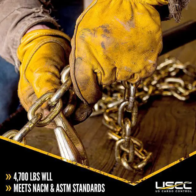 Alt view image 6 of 6 - Peerless QuikBinder Plus Ratchet Load Binder and 5/16 Inch x 16 Foot Grade 70 Chain Set, Easily Secure Heavy Loads to A Truck Or Flatbed Trailer, 4,700 Pound Working Load Limit