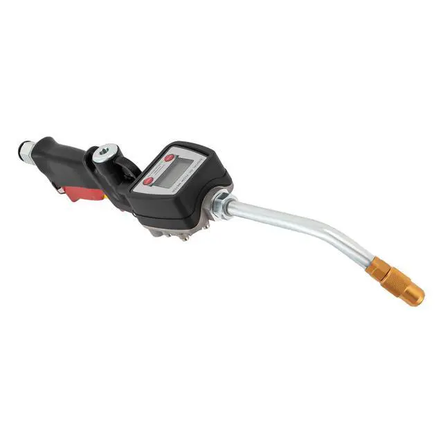 Alt view image 6 of 6 - Oil Transfer Pump Pneumatic Digital Hose Oil Gun 70bar/1000 Psi Pneumatic Oil Gun Control Valve Meter Digital 1/2" NPT Inlet Oil Control Valve Digital Meter Dispensing Nozzle